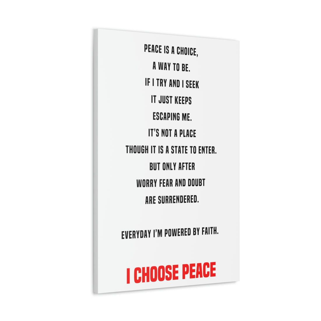 I Choose Peace Canvas