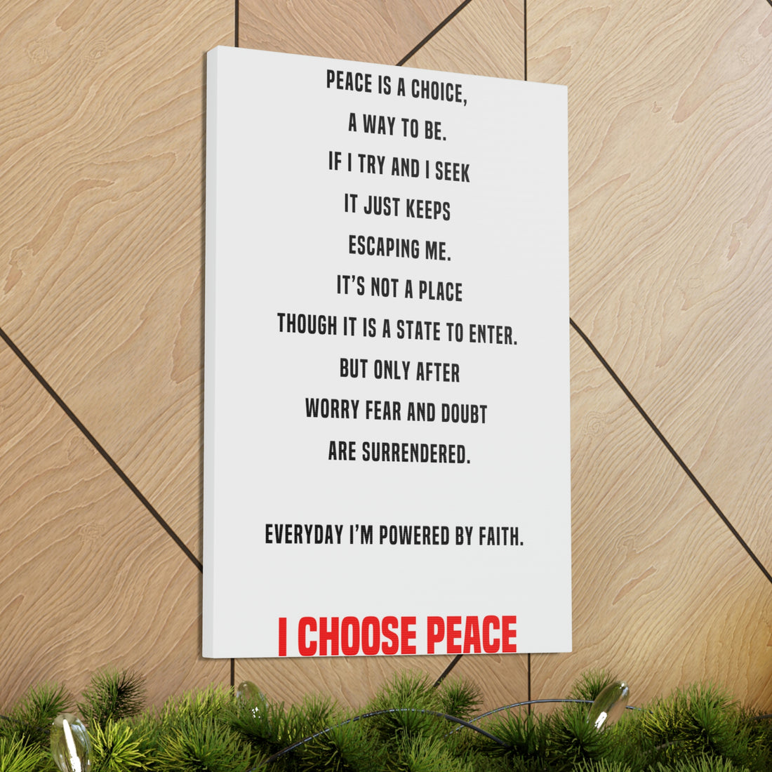 I Choose Peace Canvas